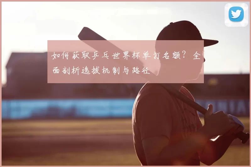 如何获取乒乓世界杯单打名额？全面剖析选拔机制与路径